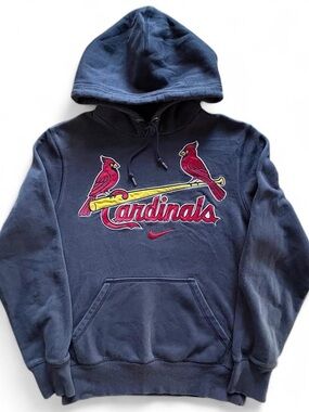 y2k Nike St Louis Cardinals Center Swoosh Hoodie Small Official MLB Merchandise